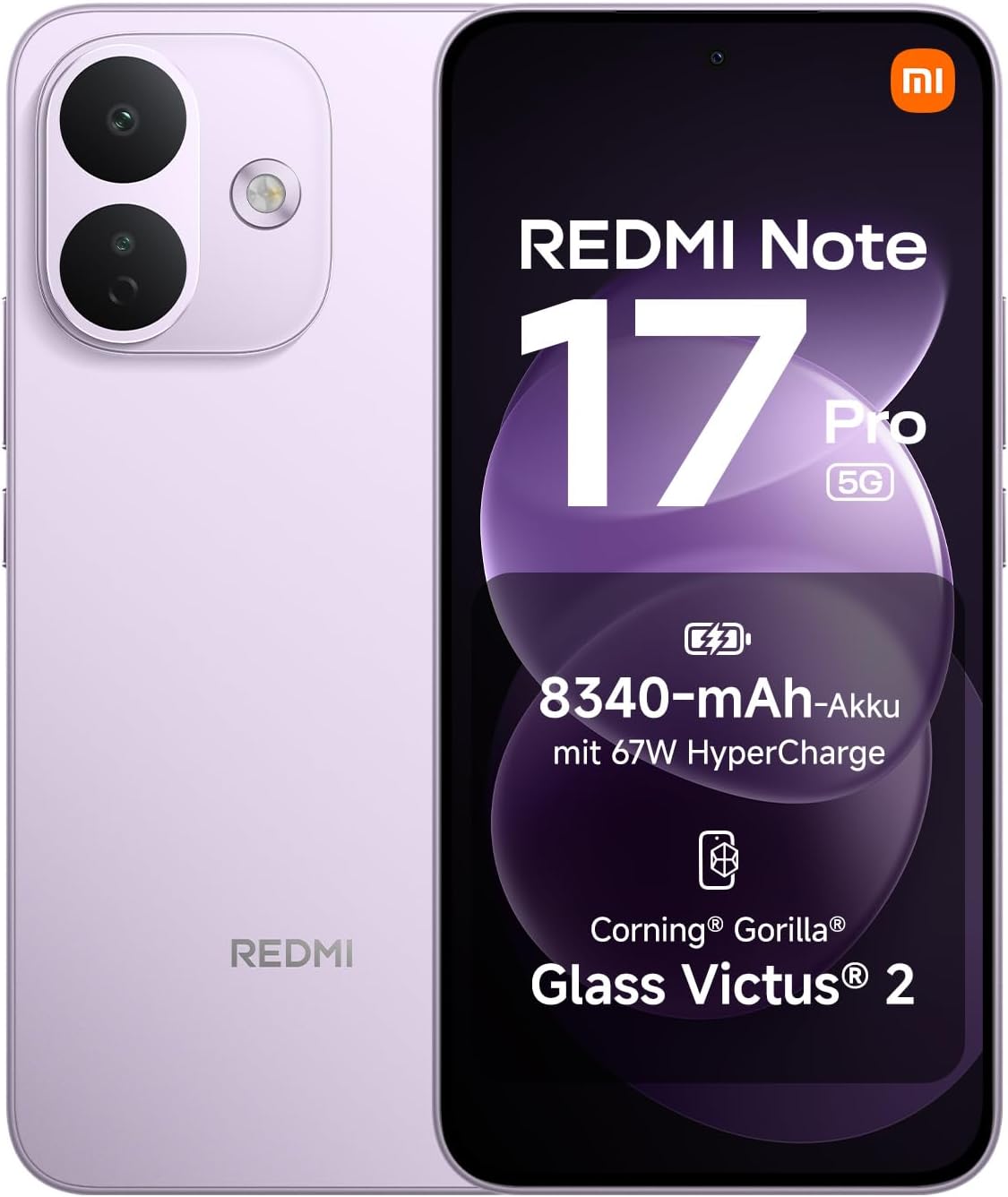 XIAOMI REDMI Note 17 Pro 5G, Smartphone 6+256 GB, Purple, 8340 mAh Akku
