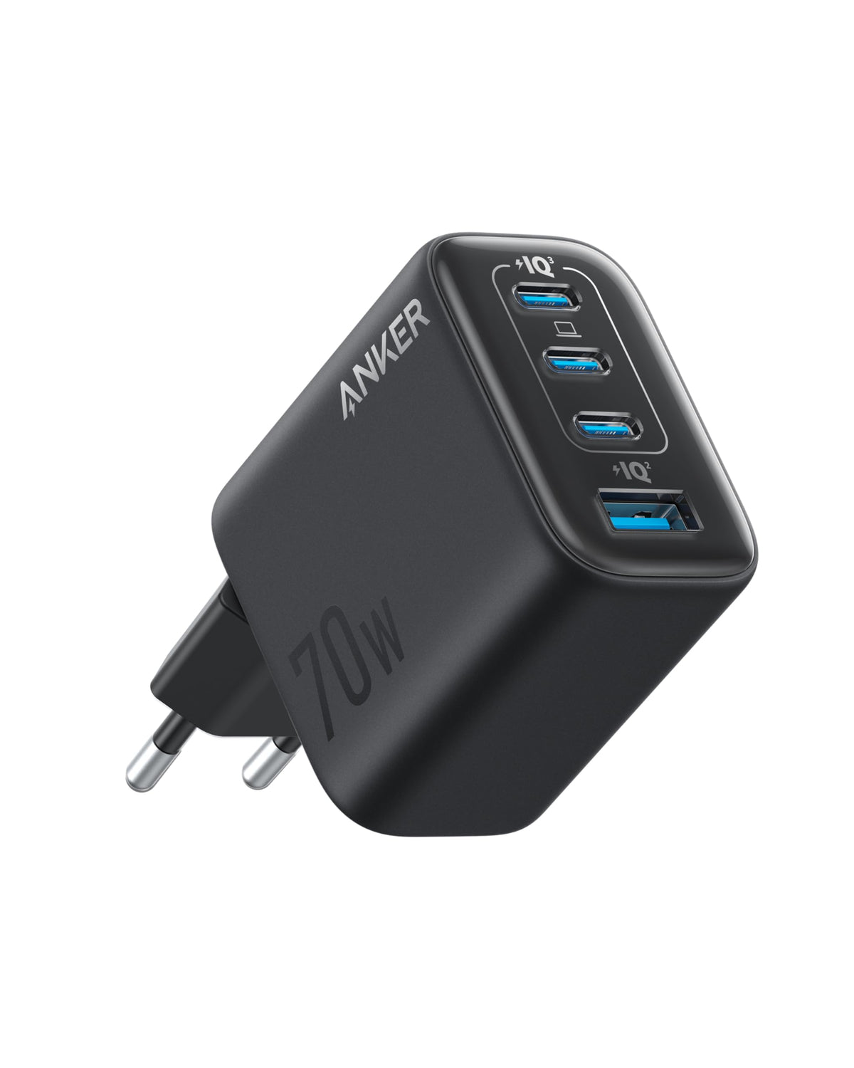 Anker Zolo 70W USB C Ladegerät, 4-Port-Netzteil mit ultraschnellen 70W