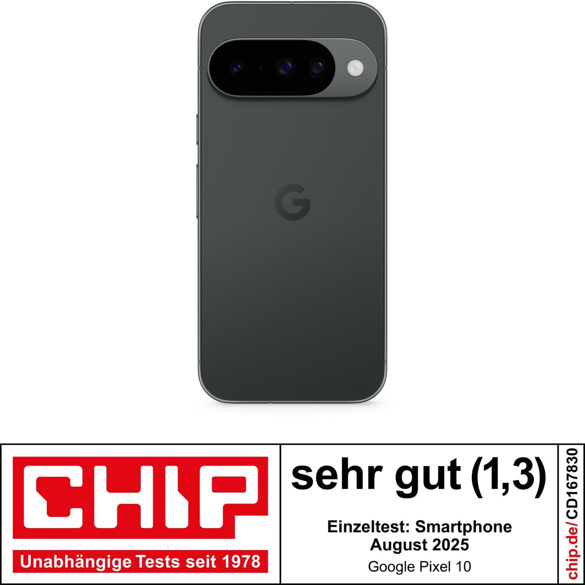 Google Pixel 10 – Android-Smartphone ohne SIM-Lock, mit Gemini, innovativer Dreifach-Rückkamera, mehr als 24 Stunden Akkulaufzeit und 6,3 Zoll großem Actua-Display – Obsidian, 128GB