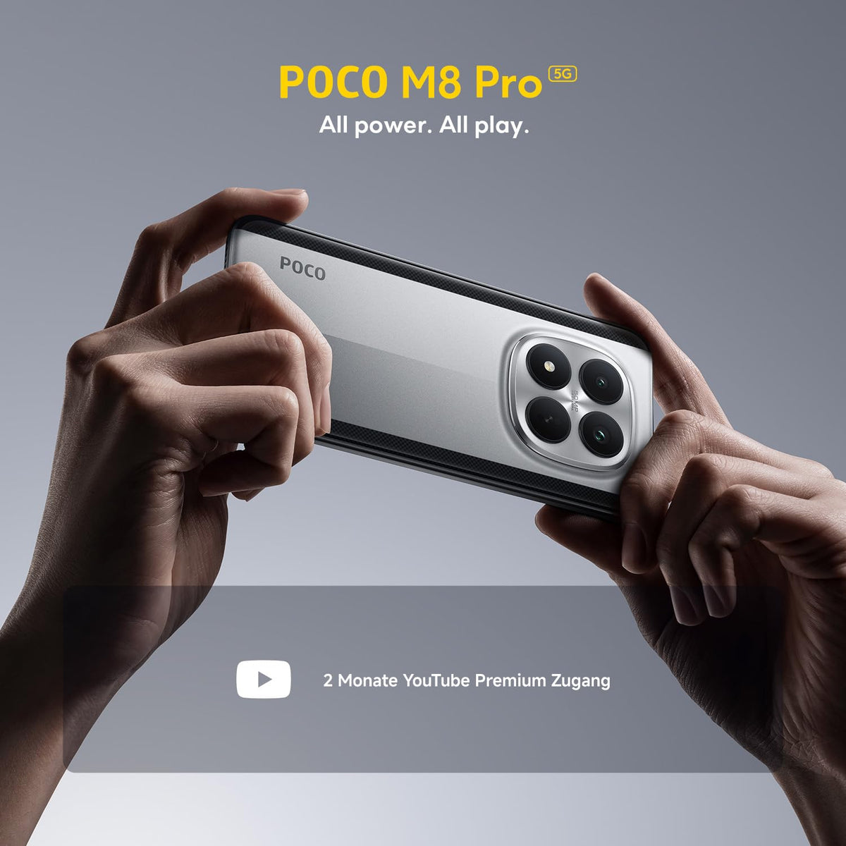 XIAOMI Poco M8 5G Smartphone, 8+256GB, 50MP Kamera, Schwarz