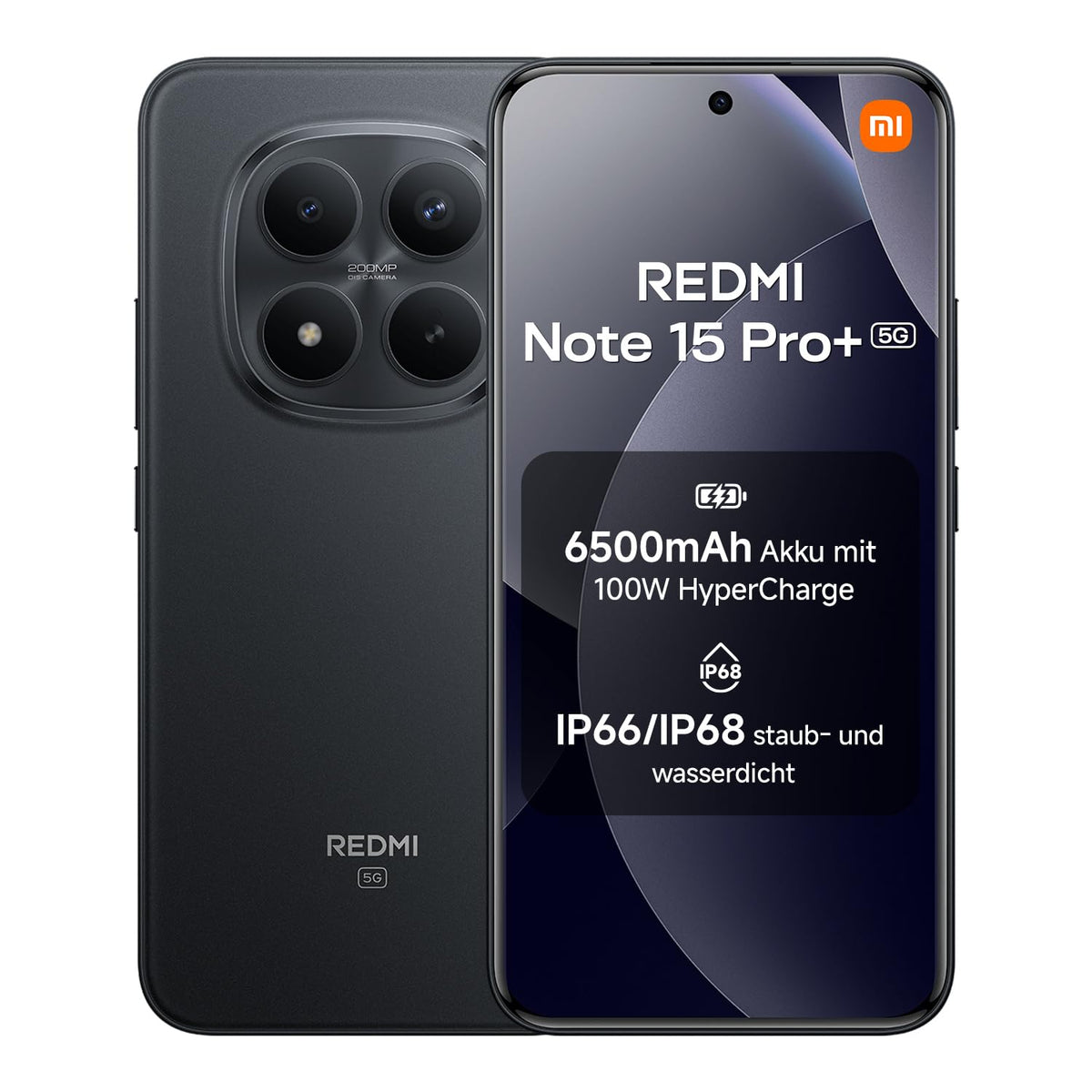 XIAOMI REDMI Note 15 Pro 5G Smartphone 8+256GB 6580mAh 200MP Kamera Schwarz