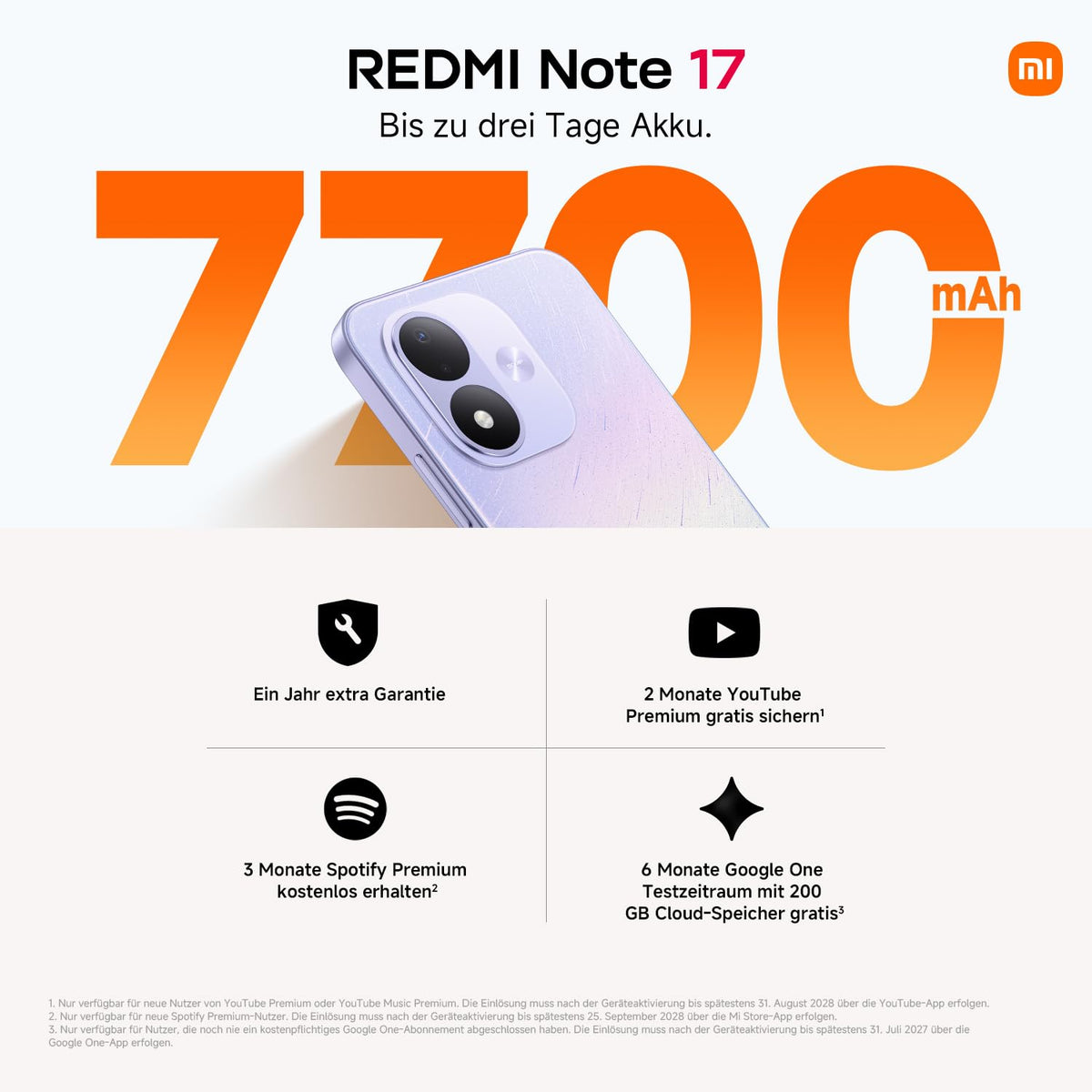 XIAOMI REDMI Note 17 Pro 5G, Smartphone 6+256 GB, Purple, 8340 mAh Akku