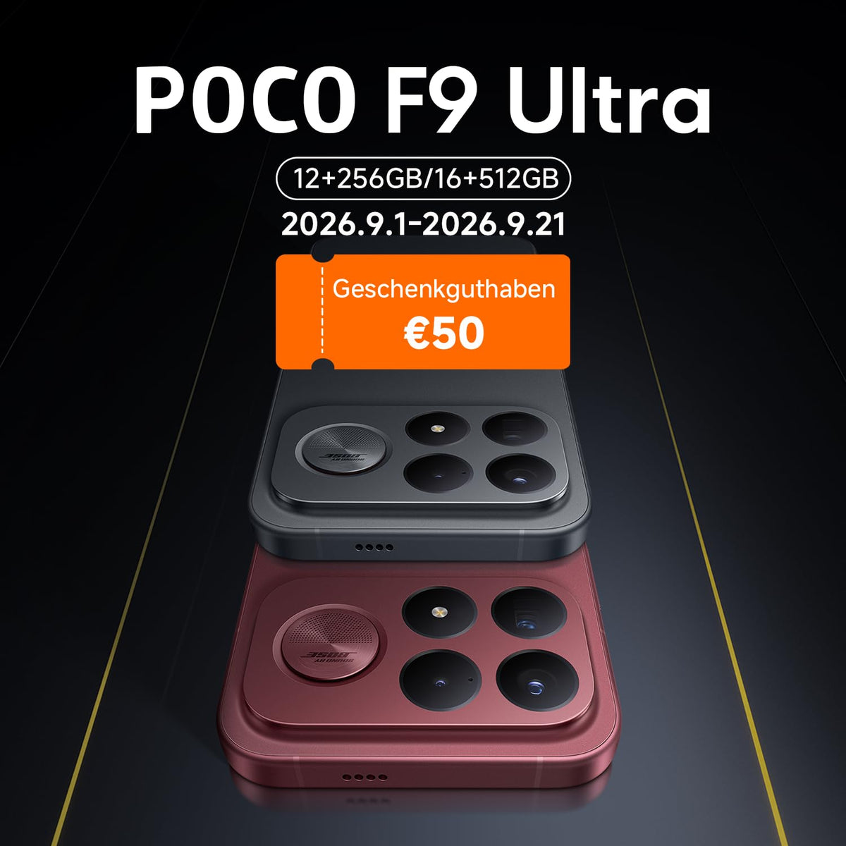 Poco F9 Pro, Smartphone 12+512 GB, Black, 6330mAh Akku, 100W Laden