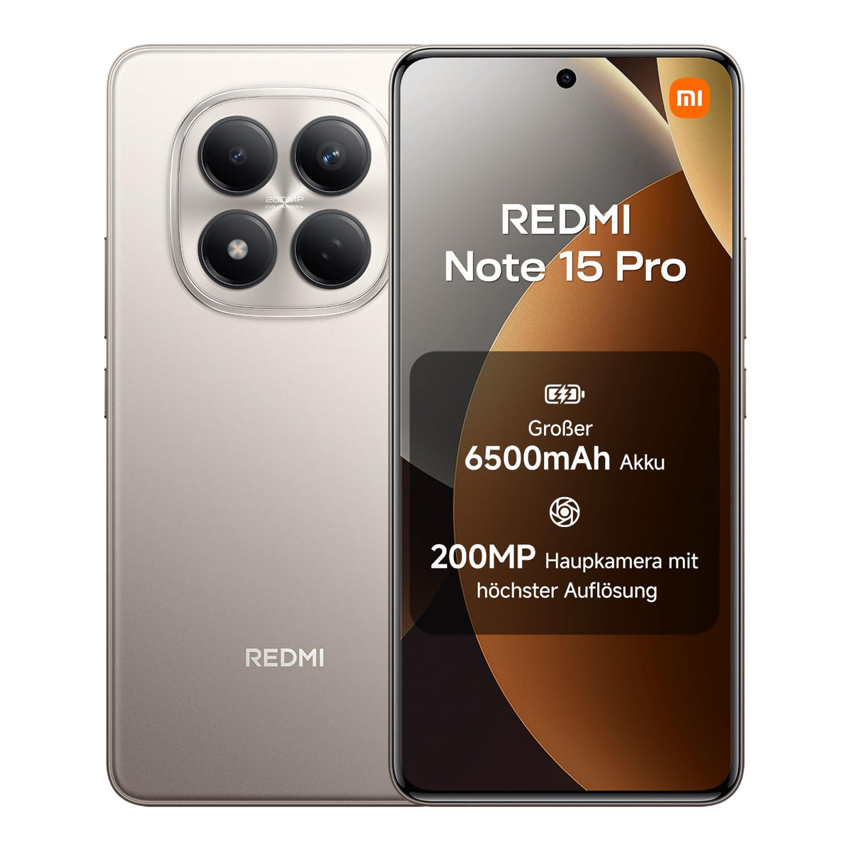 XIAOMI REDMI Note 15 Pro 5G Smartphone 8+256GB 6580mAh 200MP Kamera Schwarz