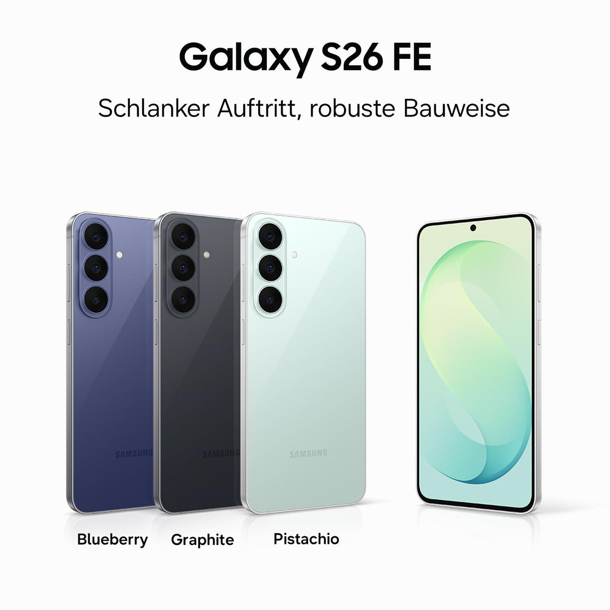 Samsung Galaxy S26 FE AI Smartphone mit Galaxy AI, Pistachio, 128 GB