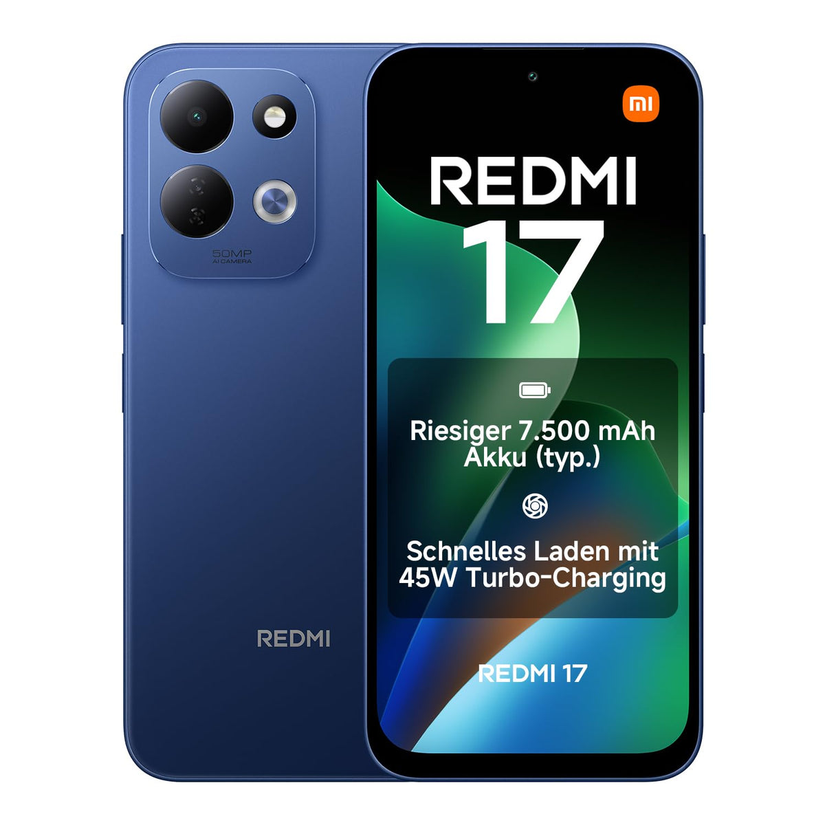 XIAOMI REDMI 17, Smartphone 4+128 GB, Grün, 7500mAh Akku, 45W Laden