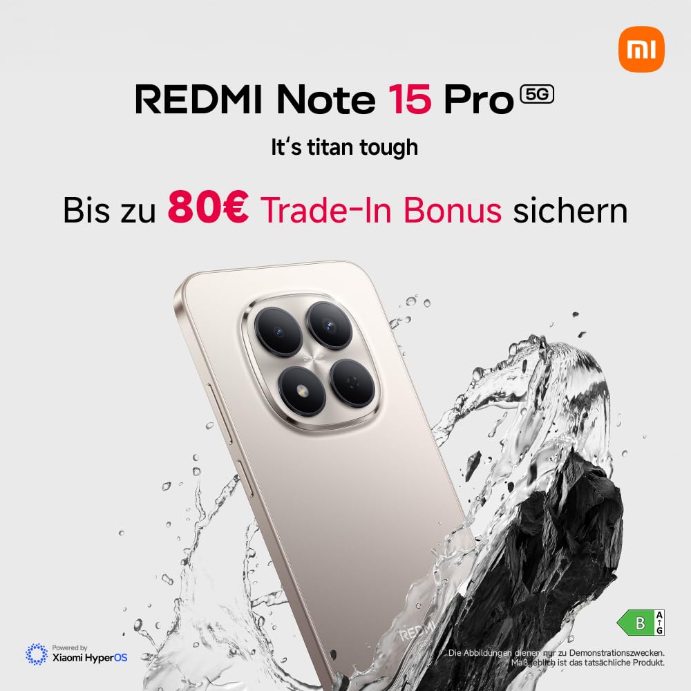 XIAOMI REDMI Note 15 Pro 5G Smartphone 8+256GB 6580mAh 200MP Kamera Schwarz