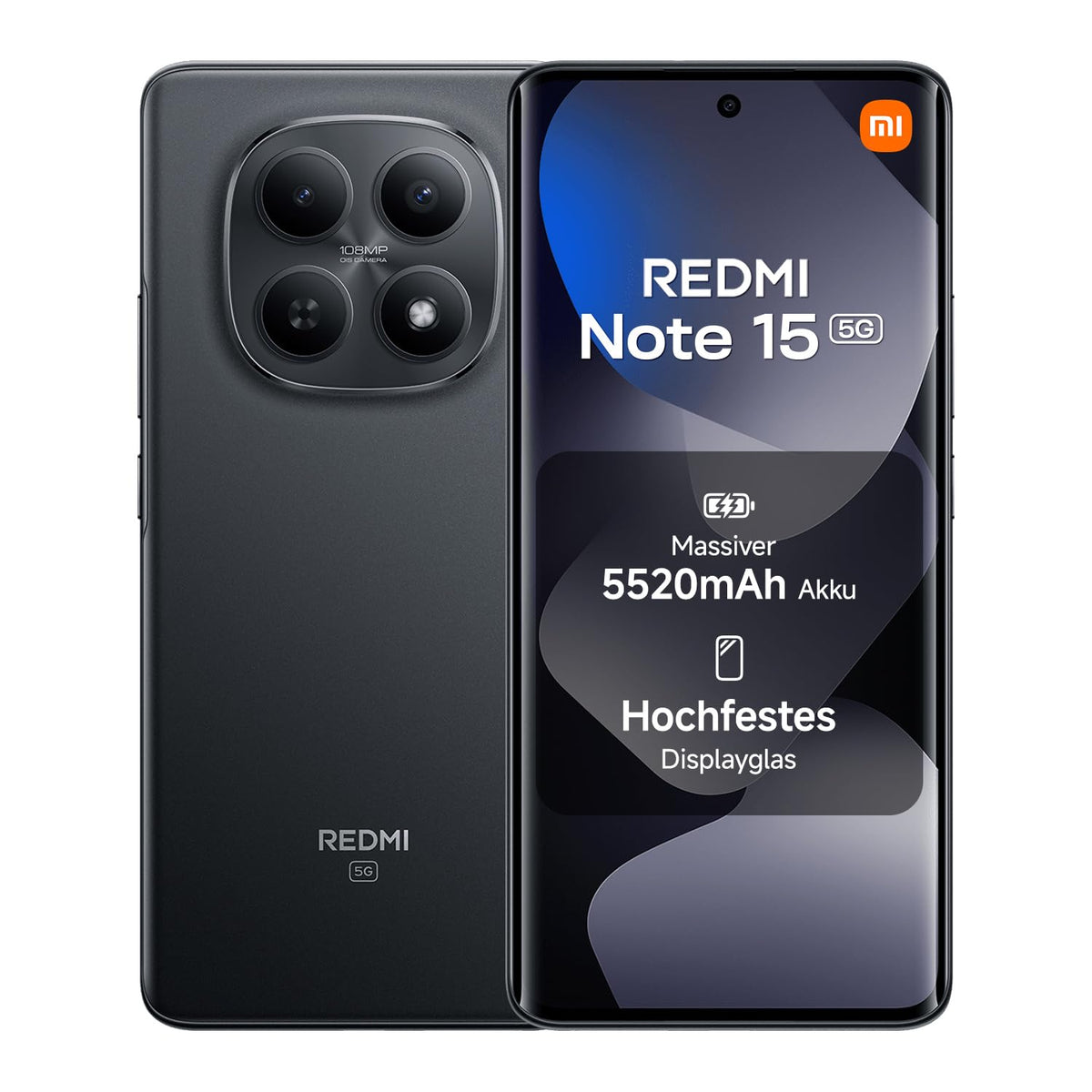 XIAOMI REDMI Note 15 Pro 5G Smartphone 8+256GB 6580mAh 200MP Kamera Schwarz