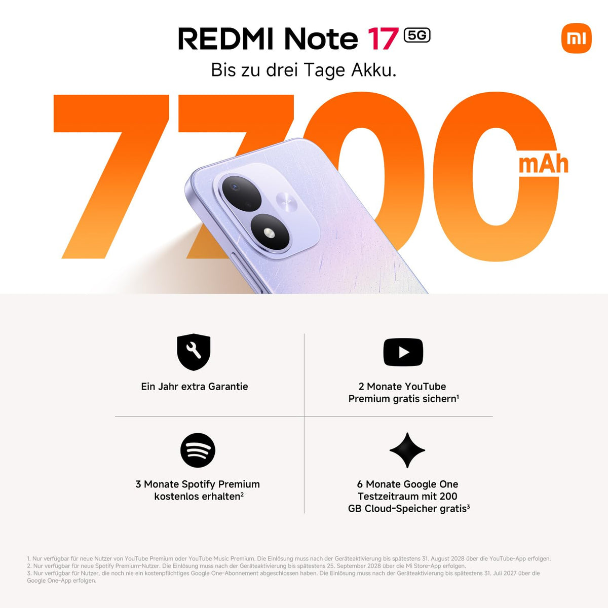 XIAOMI REDMI Note 17 Pro 5G, Smartphone 6+256 GB, Purple, 8340 mAh Akku