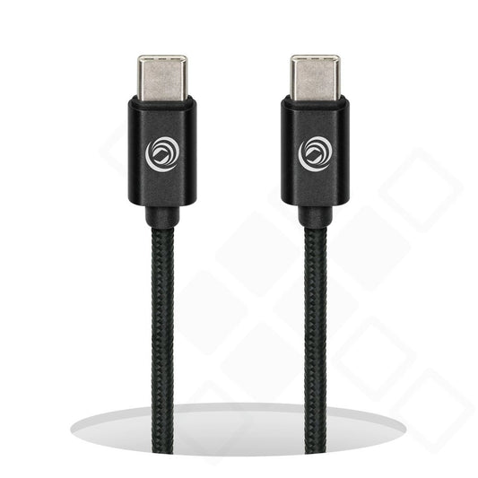 anco Premium USB-C auf USB-C Kabel Nylon USB 3.2 – 2m, Schwarz