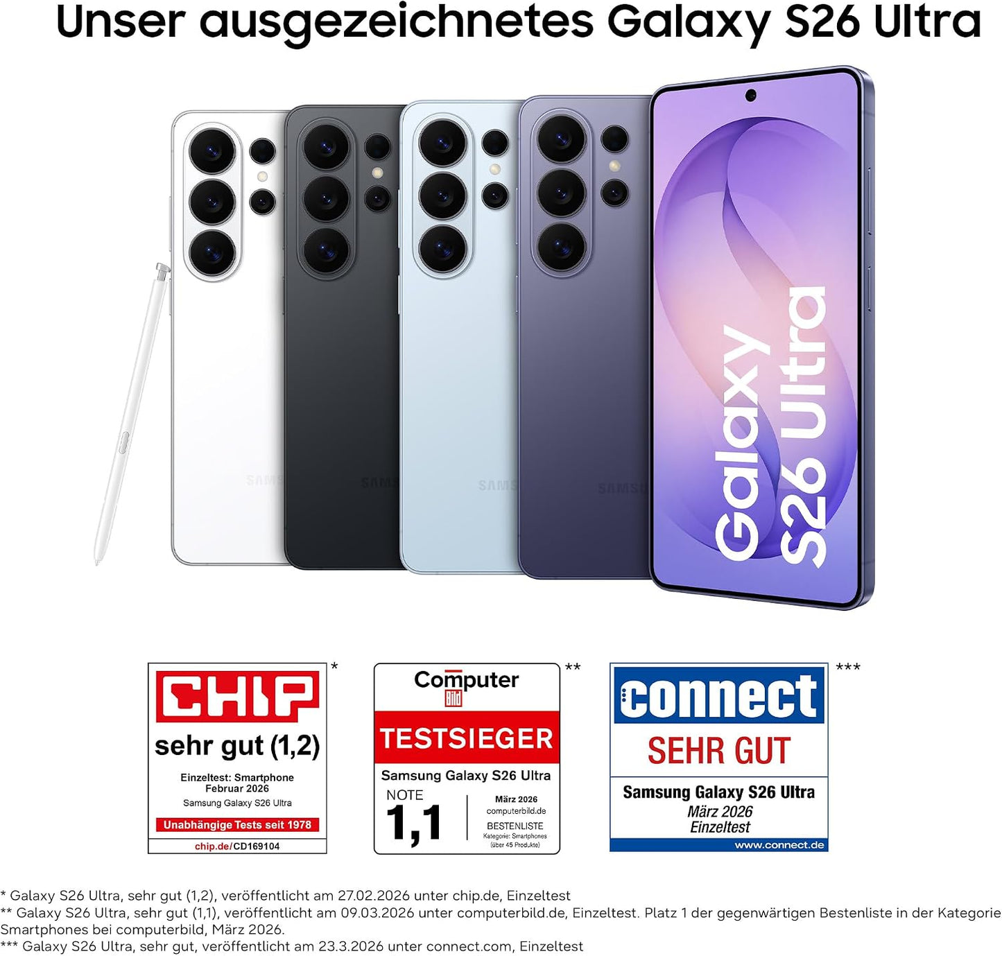 Samsung Galaxy S26 Ultra – 6,9 Zoll Smartphone mit 200 MP Kamera