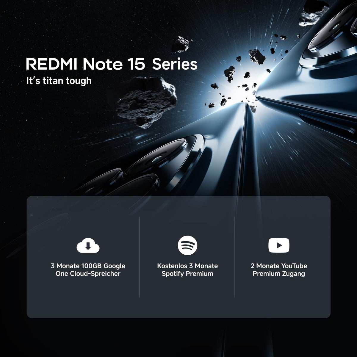 XIAOMI REDMI Note 15 Pro 5G Smartphone 8+256GB 6580mAh 200MP Kamera Schwarz