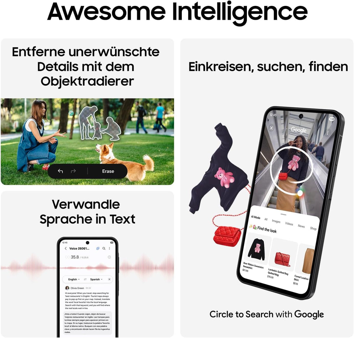 Samsung Galaxy A27 5G Smartphone mit KI-Funktionen, Handy, Blue, 128 GB