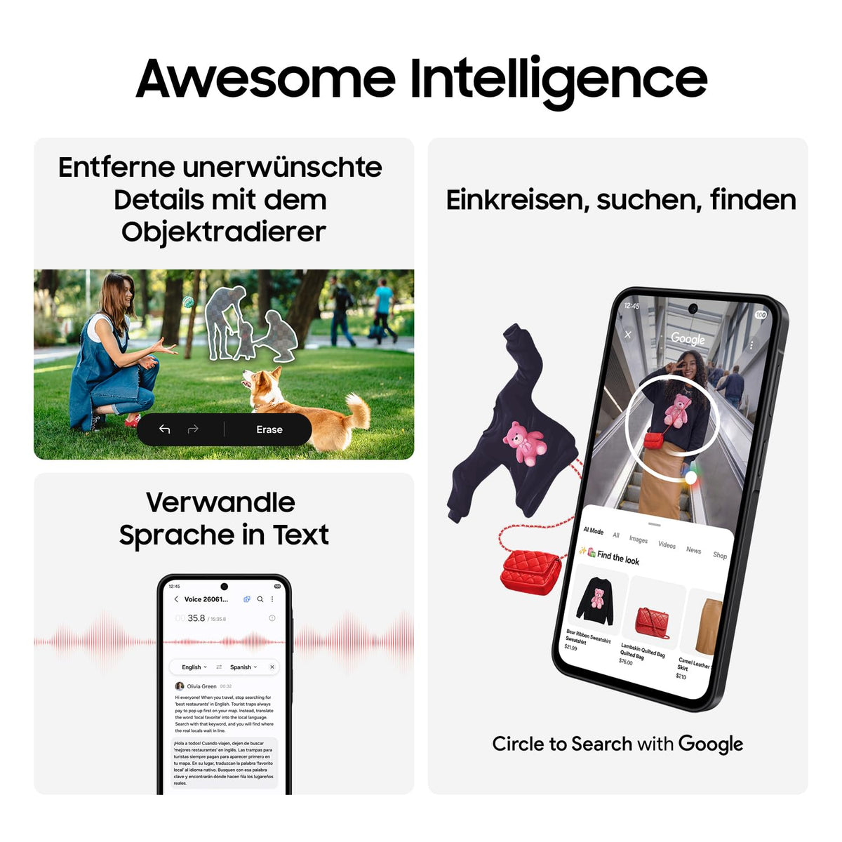 Samsung Galaxy A27 5G Smartphone mit KI-Funktionen, Handy, Blue, 128 GB
