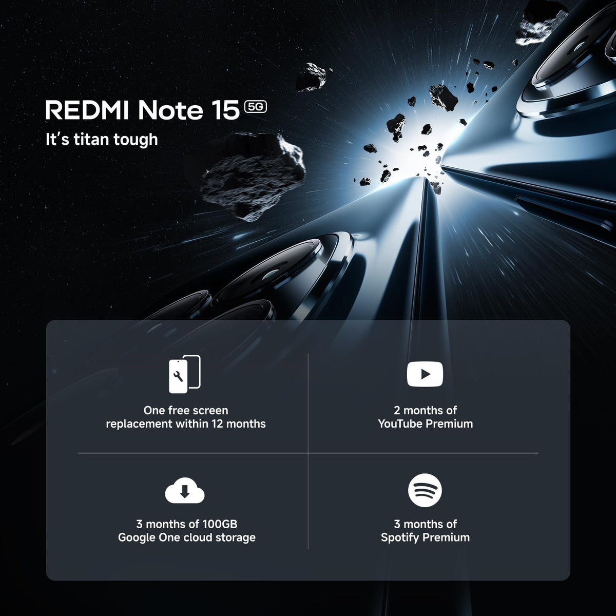 XIAOMI REDMI Note 15 Pro 5G Smartphone 8+256GB 6580mAh 200MP Kamera Schwarz