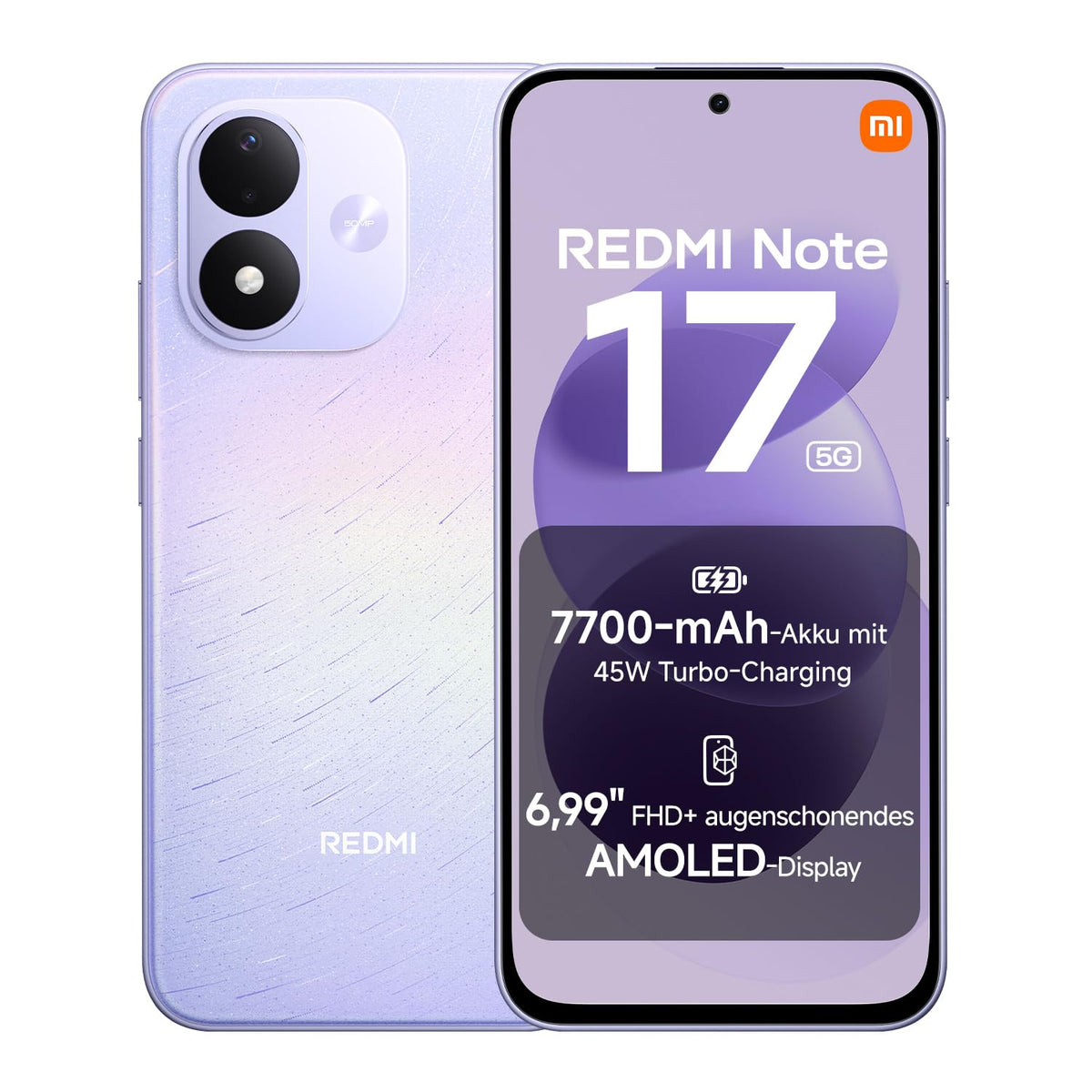 XIAOMI REDMI Note 17 Pro 5G, Smartphone 6+256 GB, Purple, 8340 mAh Akku