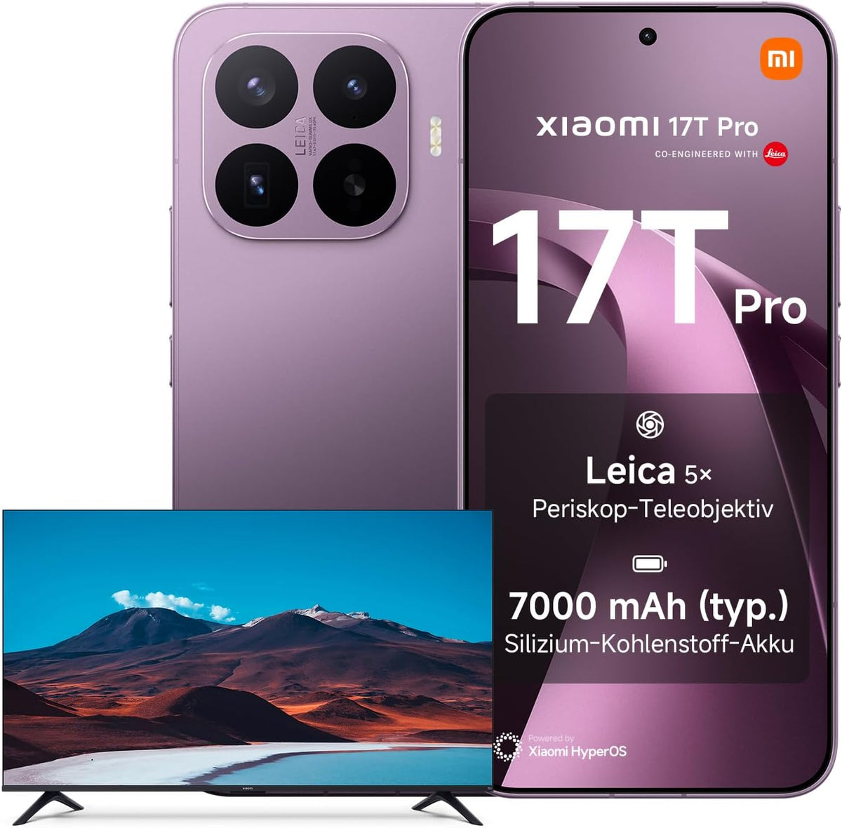XIAOMI 17T 12+256G Violet Bundle Redmi Pad 2 9.7 4+64GB Gray