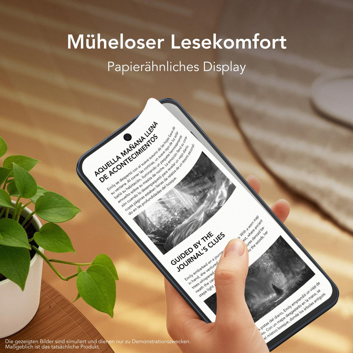 TCL NXTPAPER 70 Pro 5G Android Smartphone mit 6,9 Zoll Natürlichem Licht Display,NXTPAPER 4.0,120Hz FHD+,50MP 1.0um OIS Kamera, MuseFilm, 8GB RAM+256GB ROM, Bequemes Lesen, AI-Produktivität