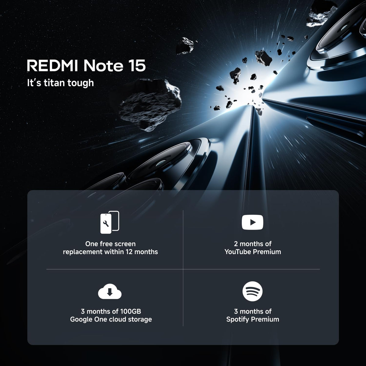 XIAOMI REDMI Note 15 Pro 5G Smartphone 8+256GB 6580mAh 200MP Kamera Schwarz