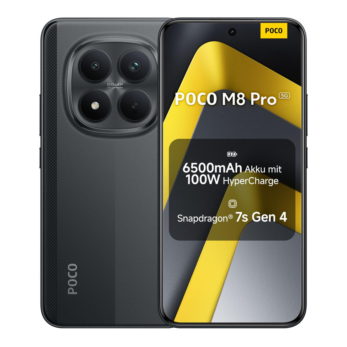 XIAOMI Poco M8 5G Smartphone, 8+256GB, 50MP Kamera, Schwarz