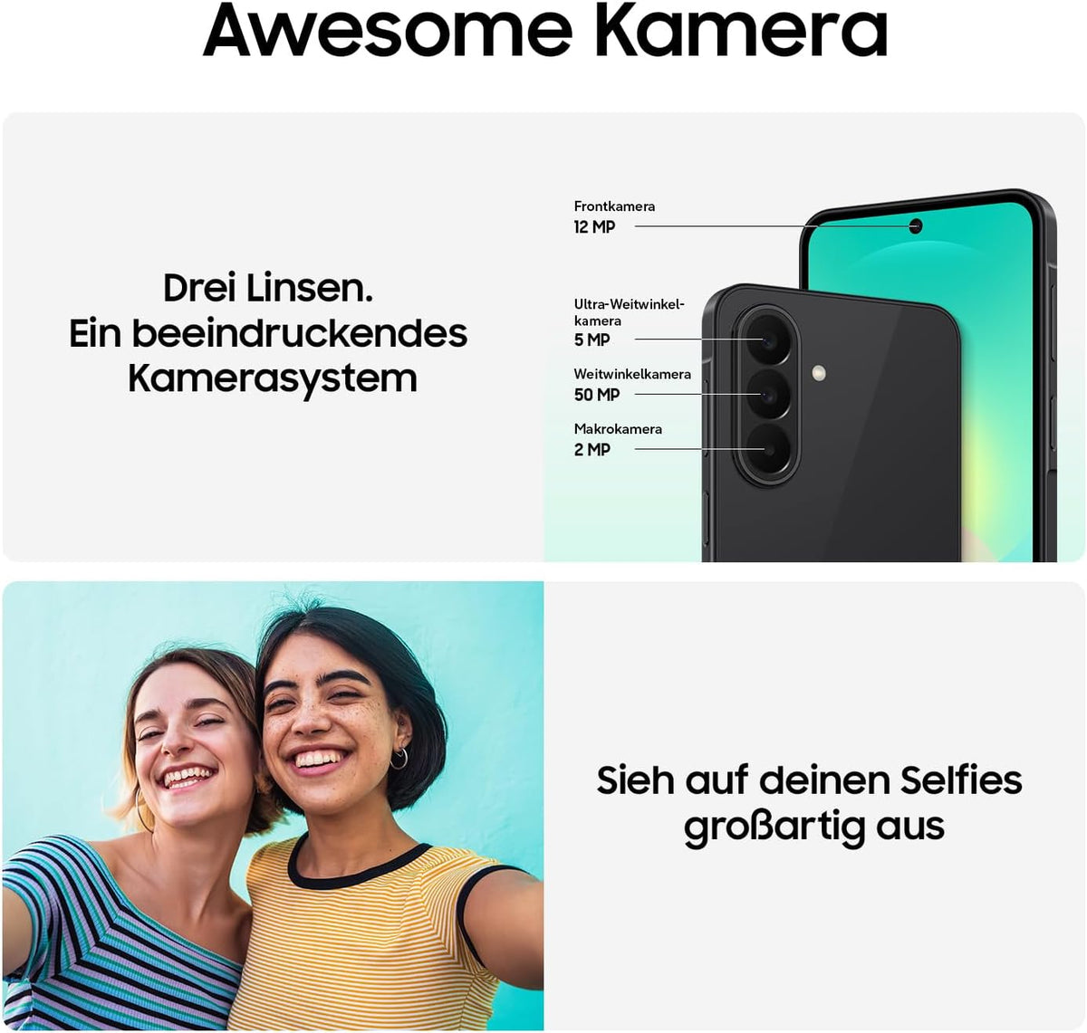 Samsung Galaxy A27 5G Smartphone mit KI-Funktionen, Handy, Blue, 128 GB