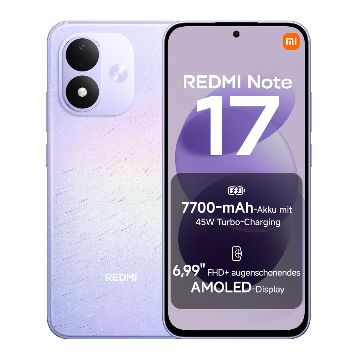 XIAOMI REDMI Note 17 Pro 5G, Smartphone 6+256 GB, Purple, 8340 mAh Akku
