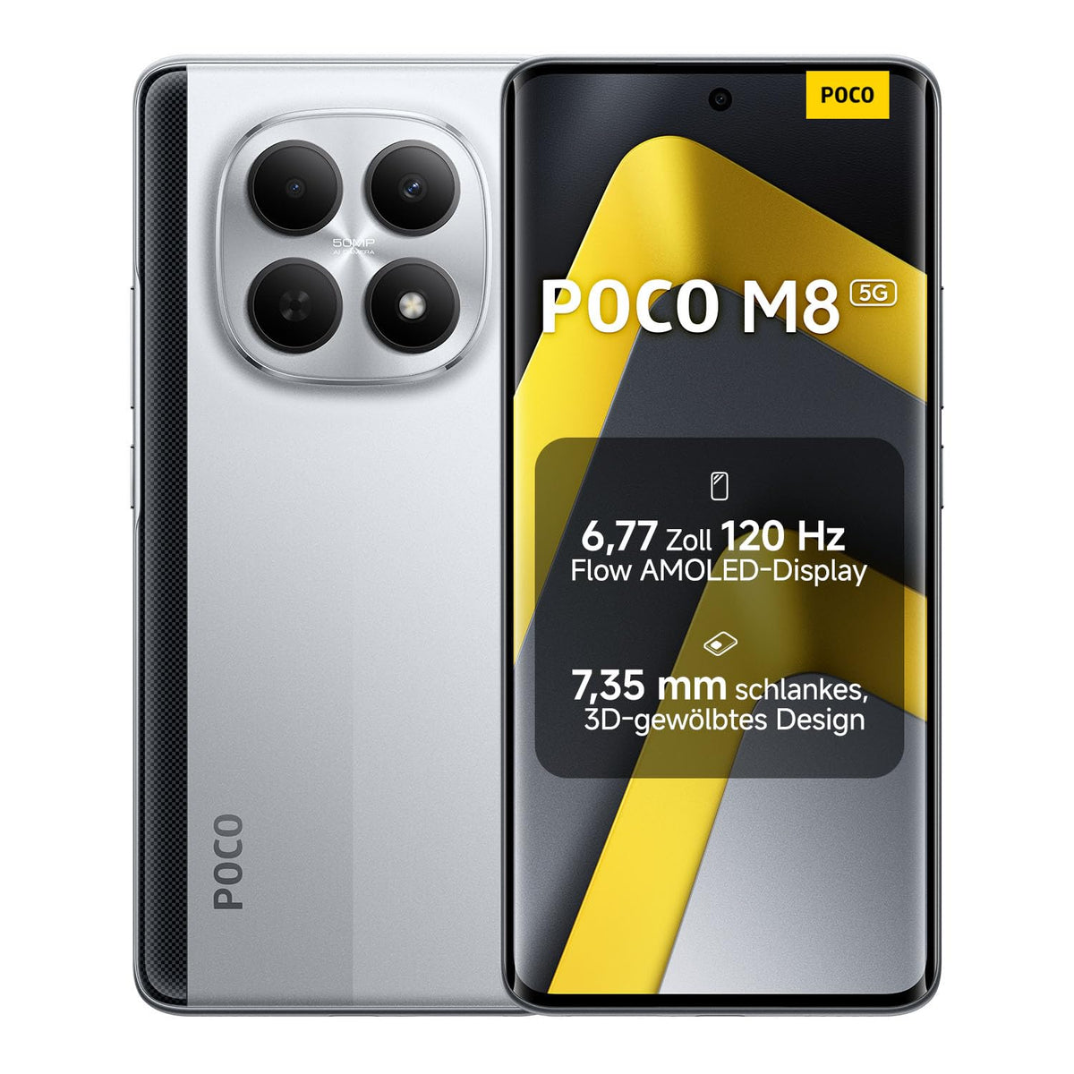 XIAOMI Poco M8 5G Smartphone, 8+256GB, 50MP Kamera, Schwarz