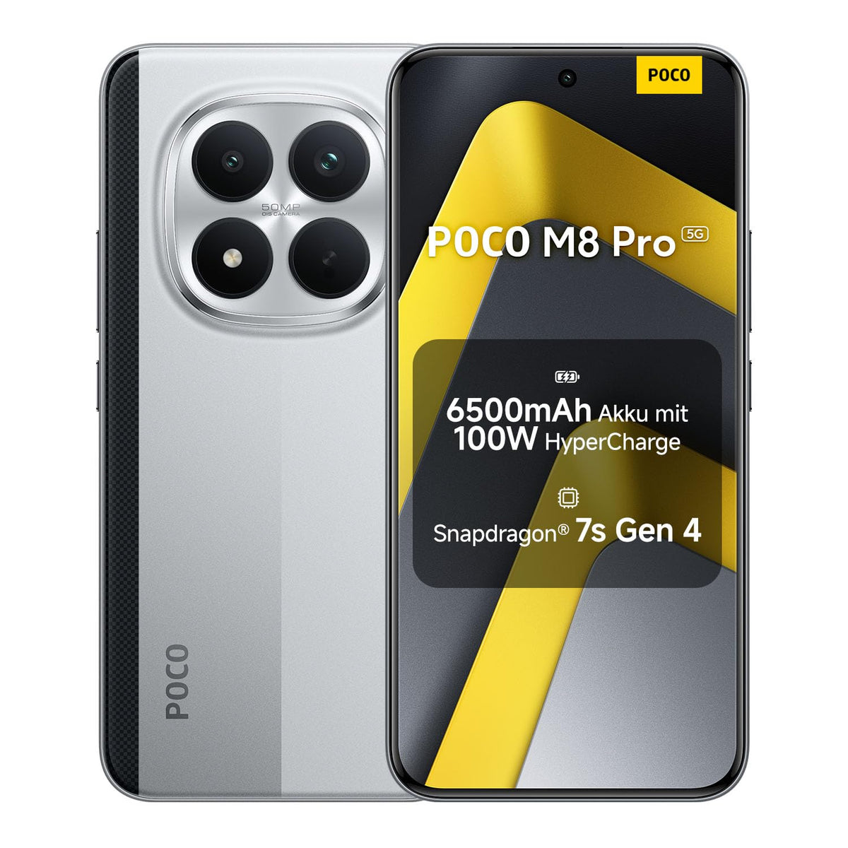 XIAOMI Poco M8 5G Smartphone, 8+256GB, 50MP Kamera, Schwarz
