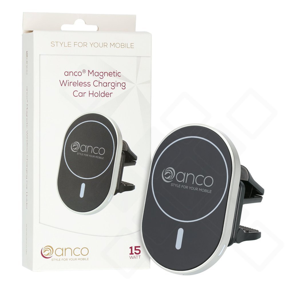 MagSafe Auto Halter 15W Wireless – anco Magnetic Car Charger | Schwarz