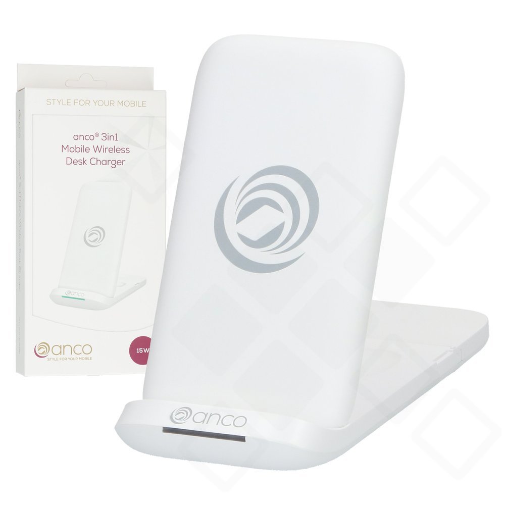 anco 3in1 Wireless Charger 15W – Ladestation für Smartphone, Watch & Kopfhörer