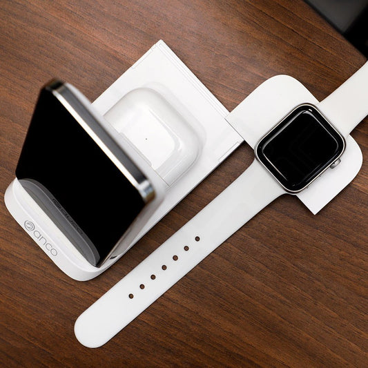 anco 3in1 Wireless Charger 15W – Ladestation für Smartphone, Watch & Kopfhörer
