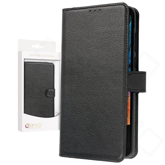 anco Bookcase für Samsung Galaxy Xcover 6 Pro – PU Leder Hülle Schwarz