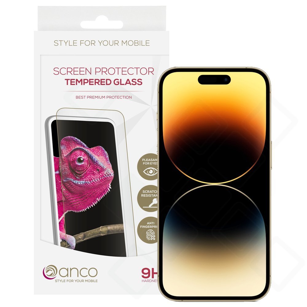 iPhone 14 Pro Panzerglas 9H Fullscreen – anco Tempered Glass | 0,33 mm