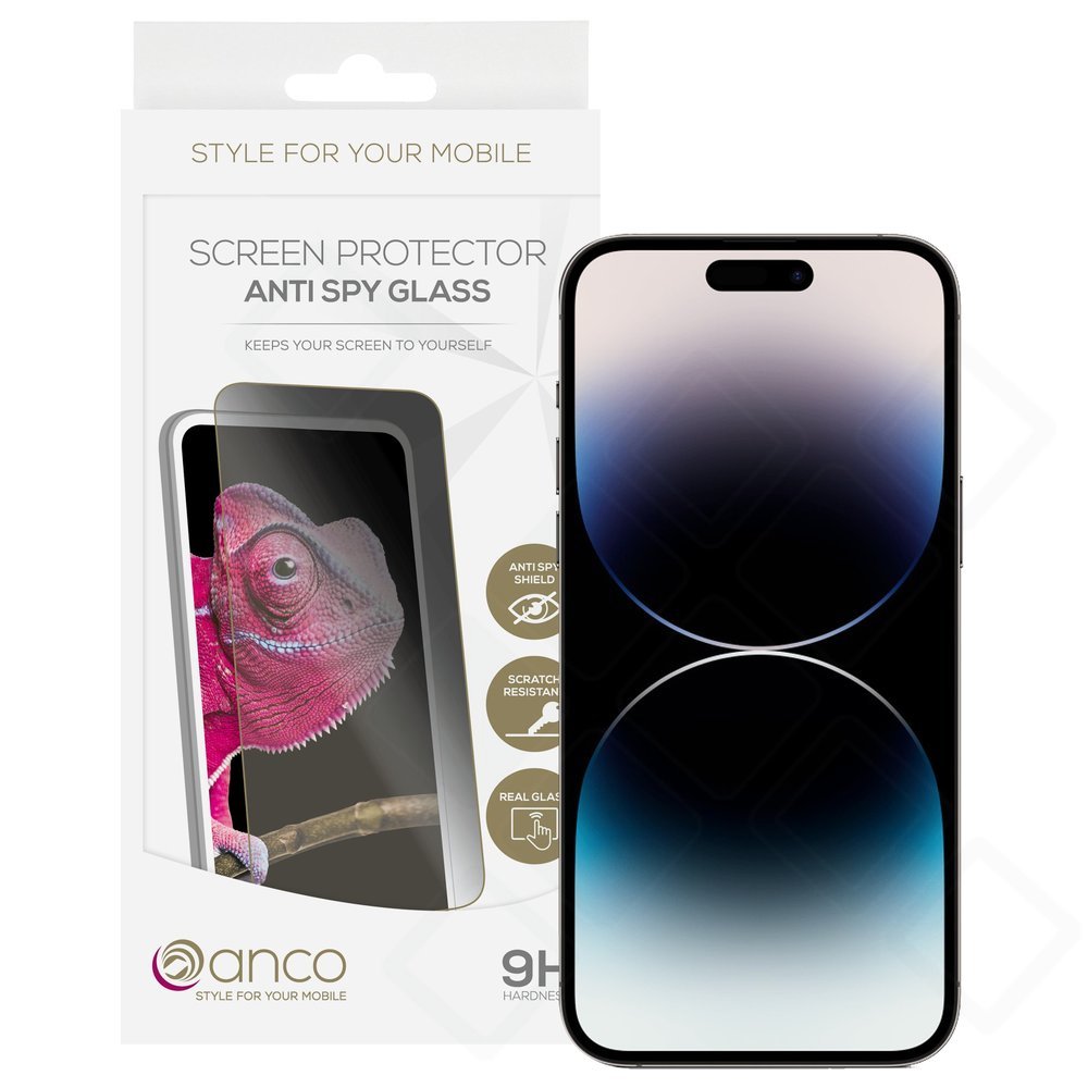 iPhone 14 Pro Max Privacy Panzerglas – anco Anti-Spy 9H Schutzglas