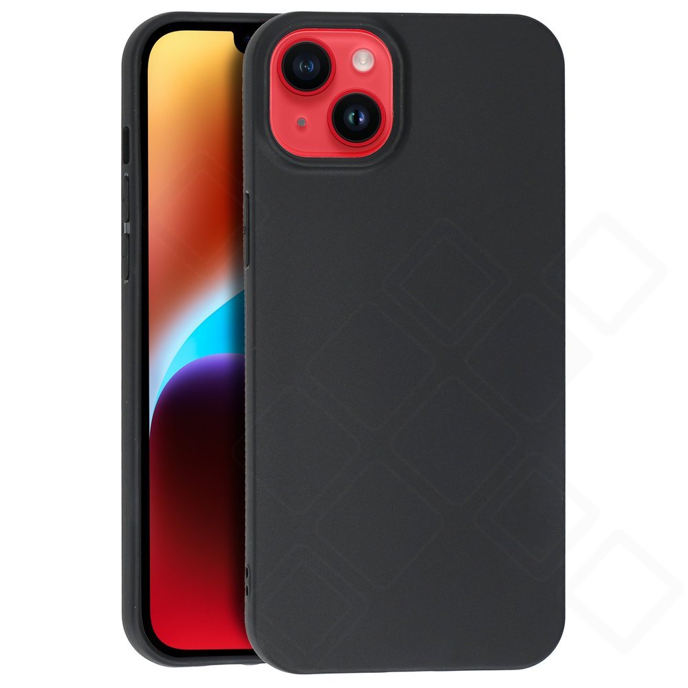 iPhone 14 Plus Hülle Schwarz Matt – anco Dark TPU Case | Rutschfest