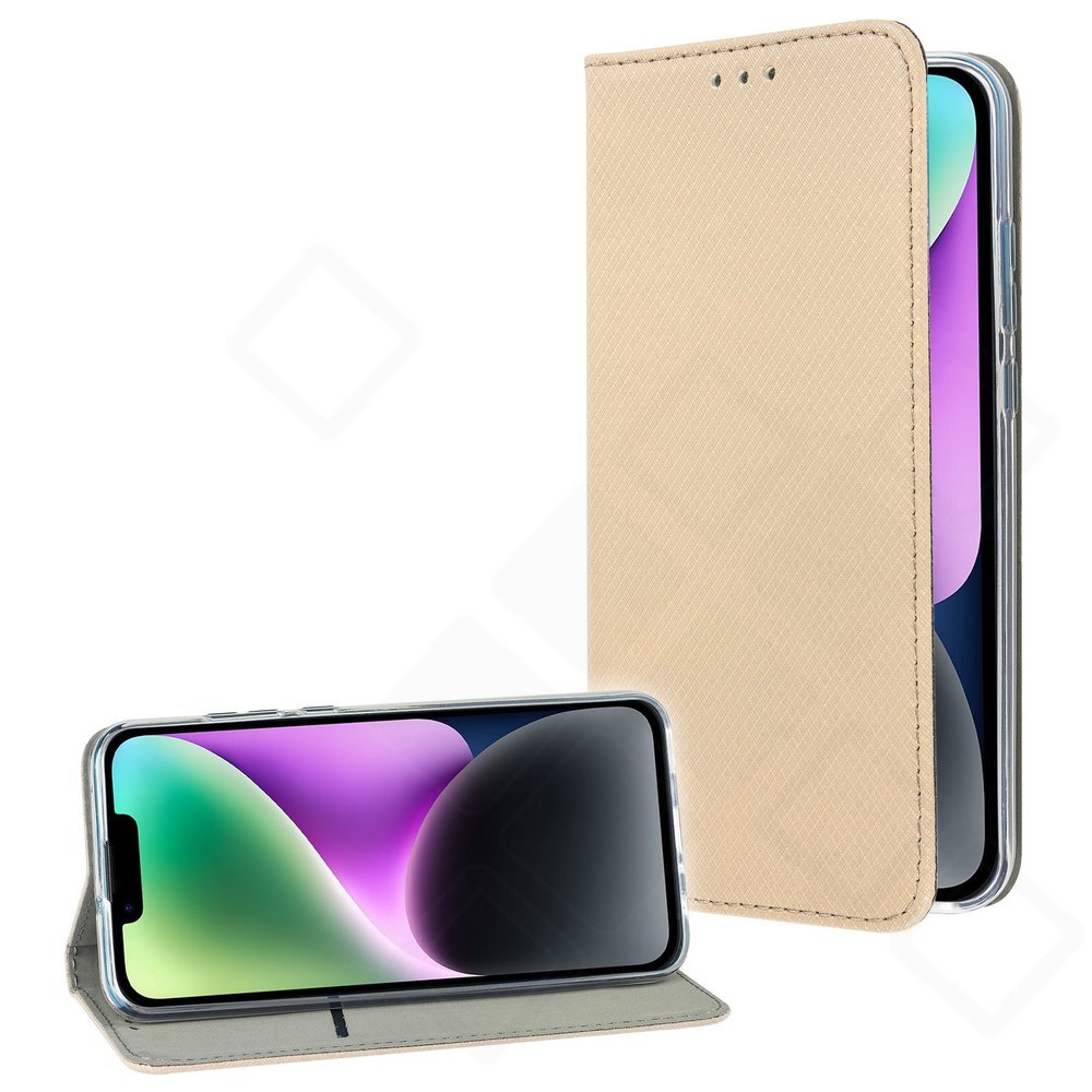 Bookcase Basic Magnetic für Apple iPhone 14 – PU Leder Hülle mit Kartenfach