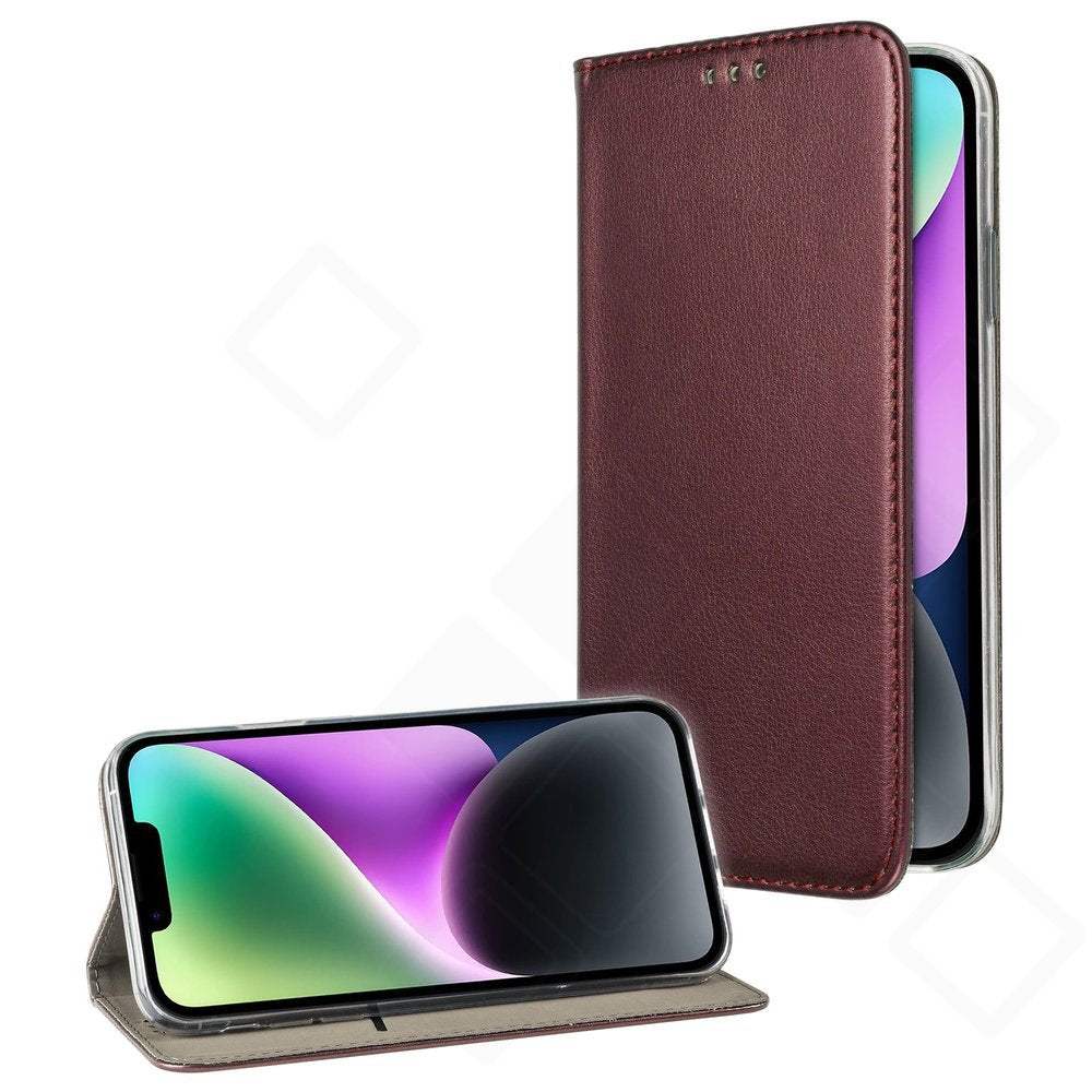 Bookcase Basic Magnetic für Apple iPhone 14 – PU Leder Hülle mit Kartenfach