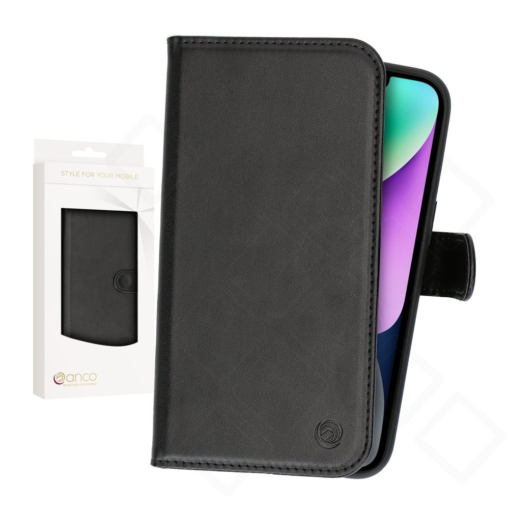anco Basic Bookcase für Apple iPhone 14 Plus – PU Leder Hülle mit Kartenfach
