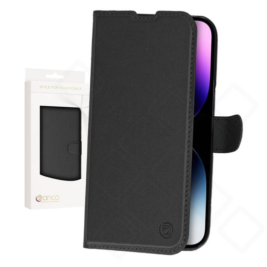 anco Basic Bookcase für Apple iPhone 14 Pro Max – Schwarz