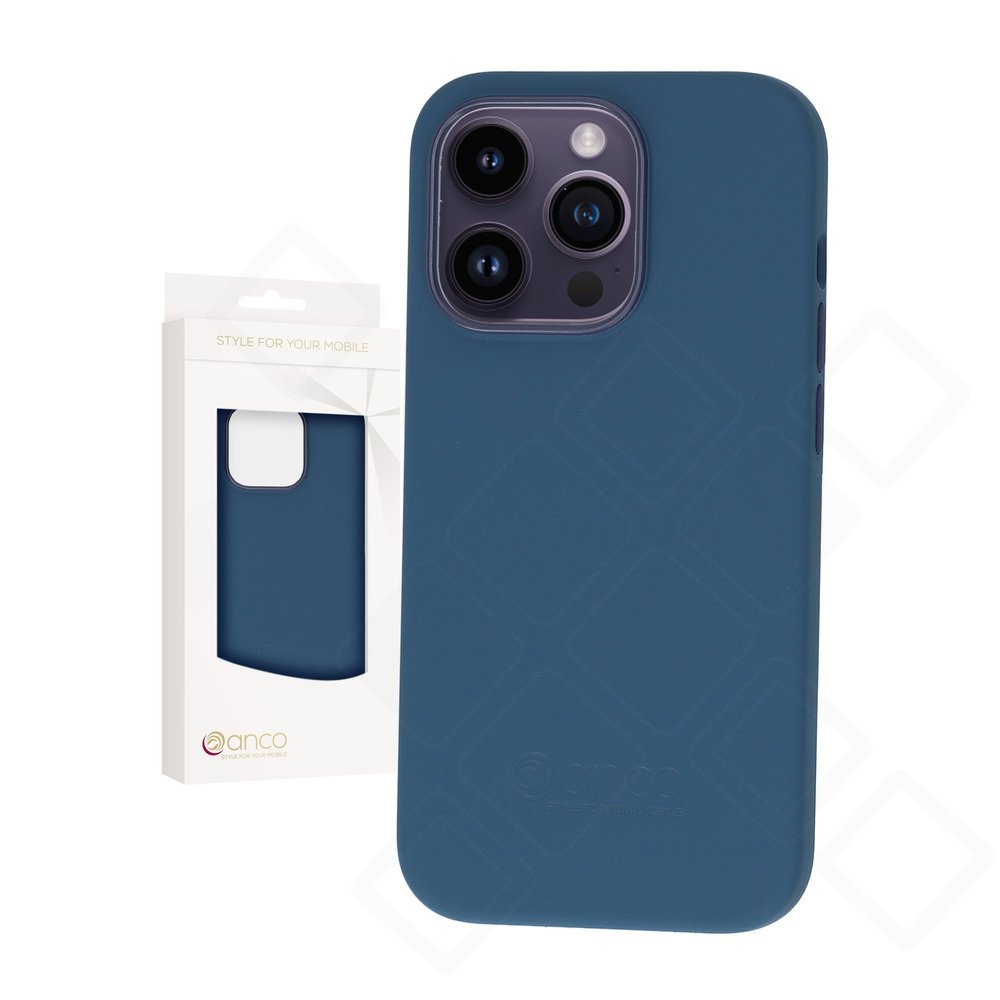 anco Liquid Silicone Case für Apple iPhone 14 Pro – Blau