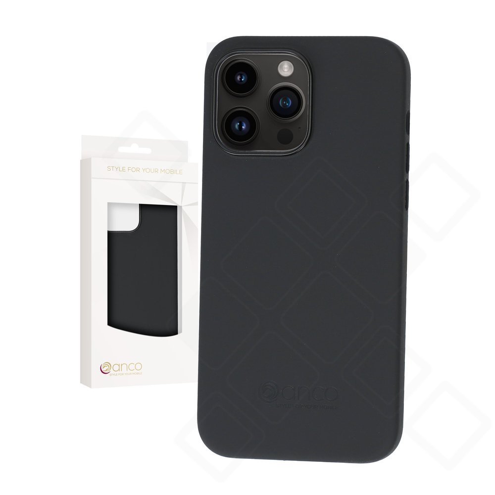 anco Liquid Silicone Case für Apple iPhone 16 Pro Max – Schwarz