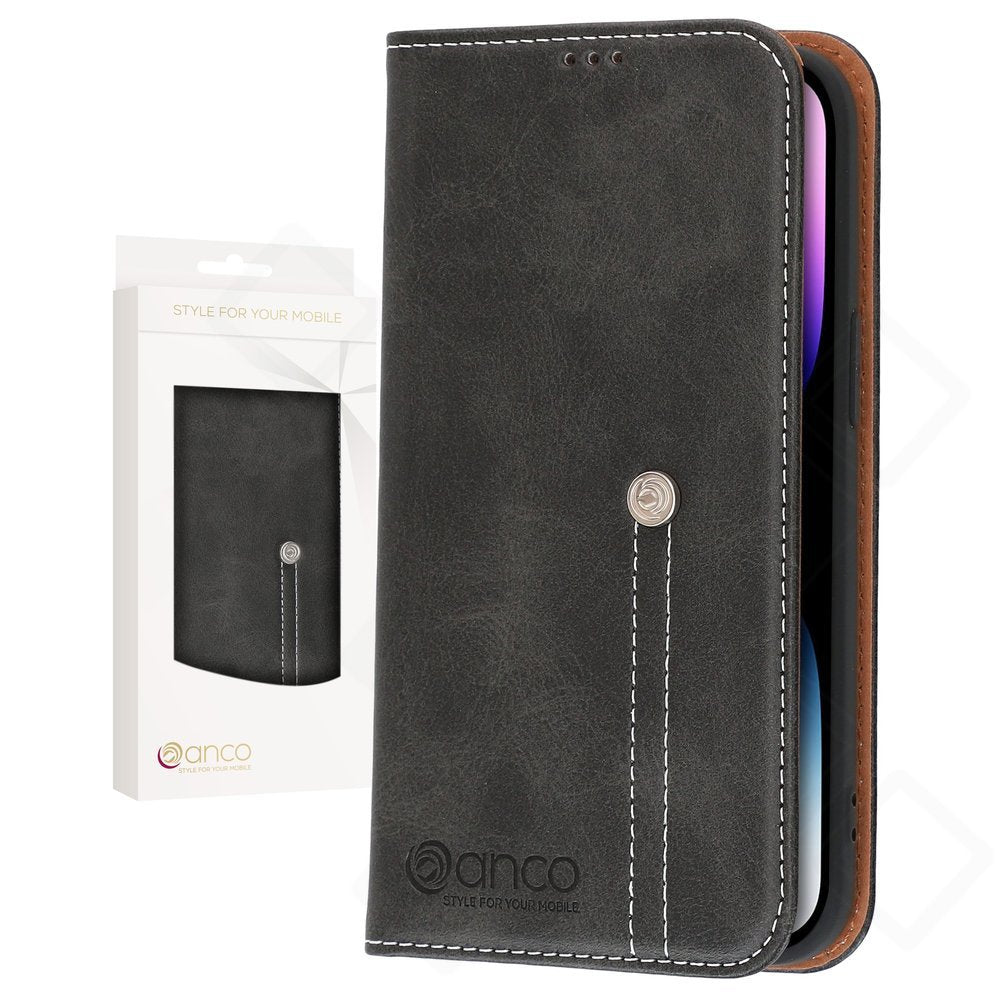 anco Bookcase Phoenix für Apple iPhone 14 Pro – Schwarz