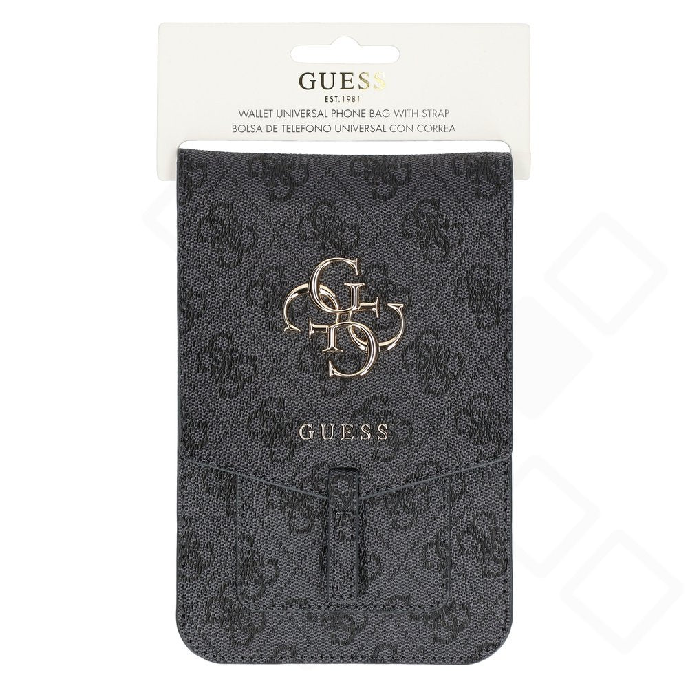 Guess 4G PU Handytasche | Umhängetasche mit Metall Logo Grau