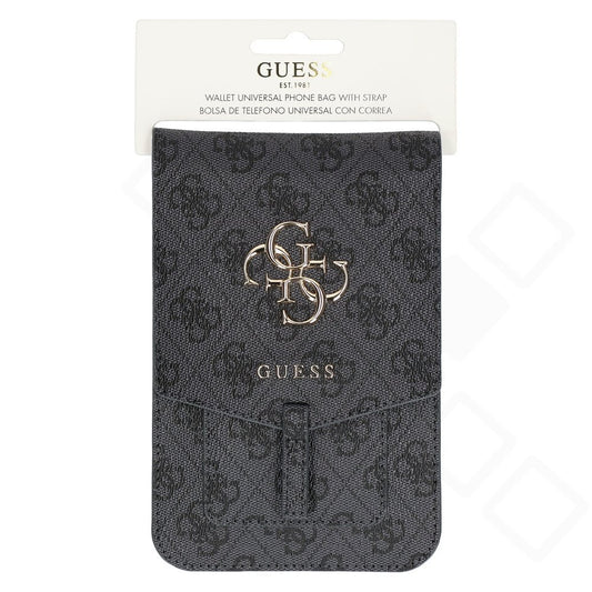 Guess 4G PU Handytasche | Umhängetasche mit Metall Logo Grau