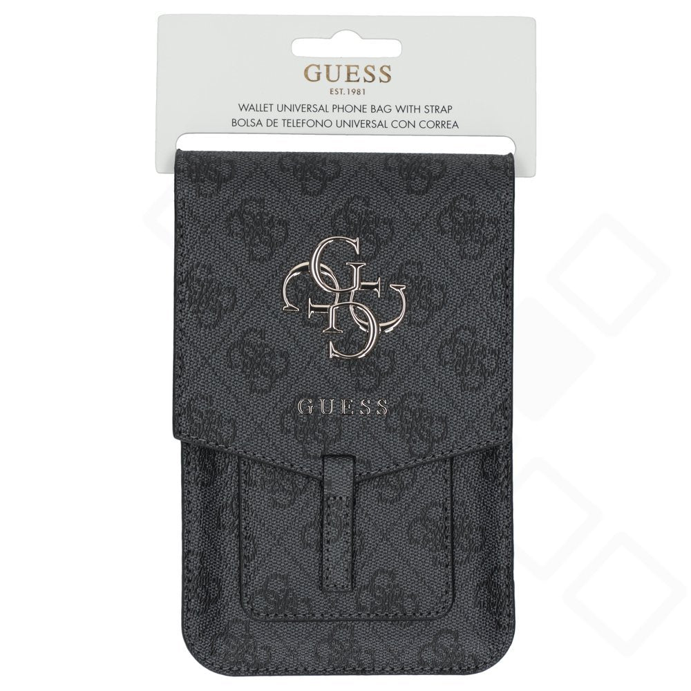 Guess 4G PU Handytasche | Umhängetasche mit Metall Logo Grau