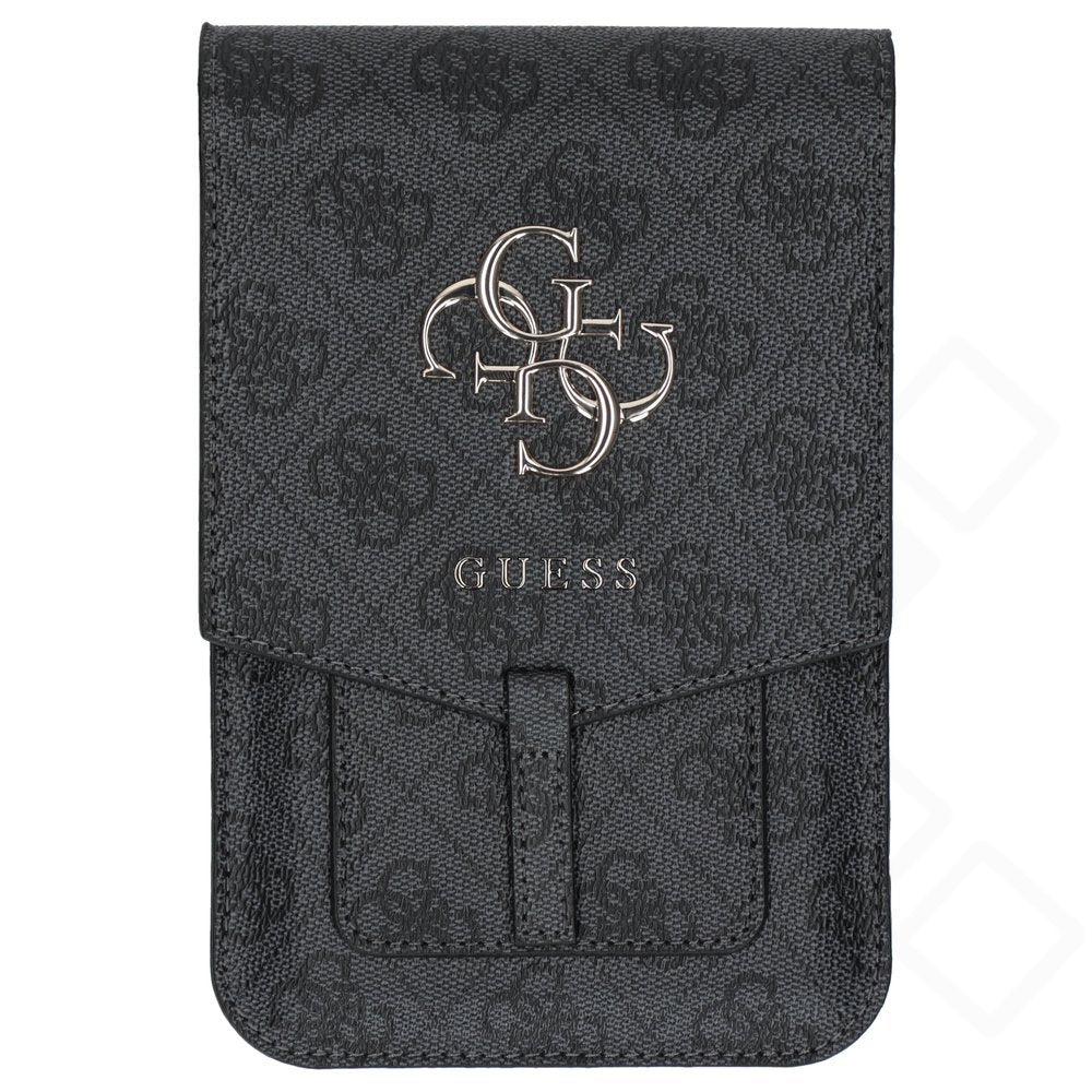 Guess 4G PU Handytasche | Umhängetasche mit Metall Logo Grau