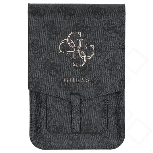 Guess 4G PU Handytasche | Umhängetasche mit Metall Logo Grau