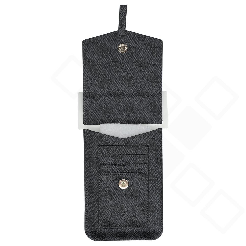 Guess 4G PU Handytasche | Umhängetasche mit Metall Logo Grau