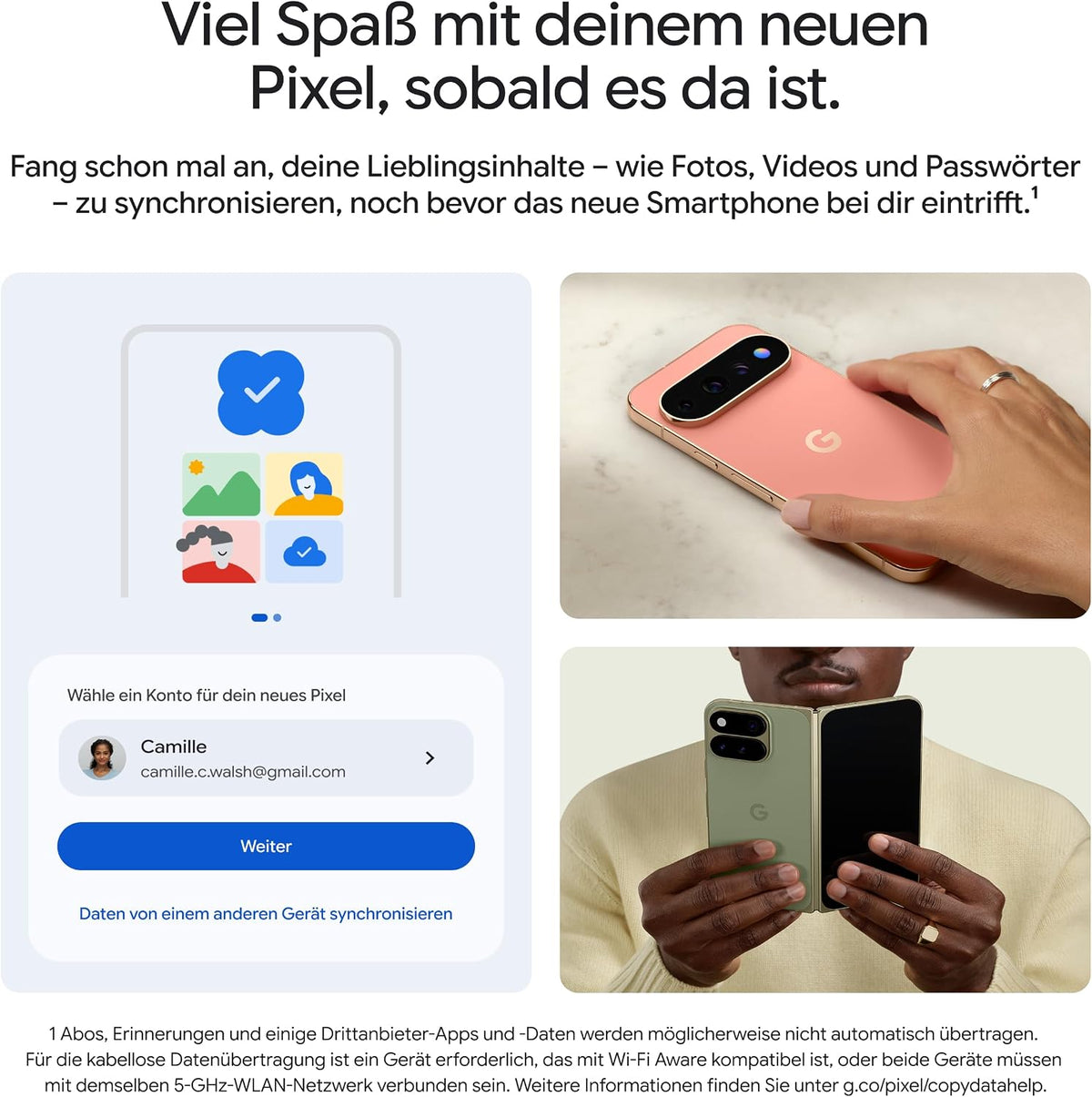Google Pixel 11 - Smartphone ohne SIM-Lock - Hibiscus, 256GB