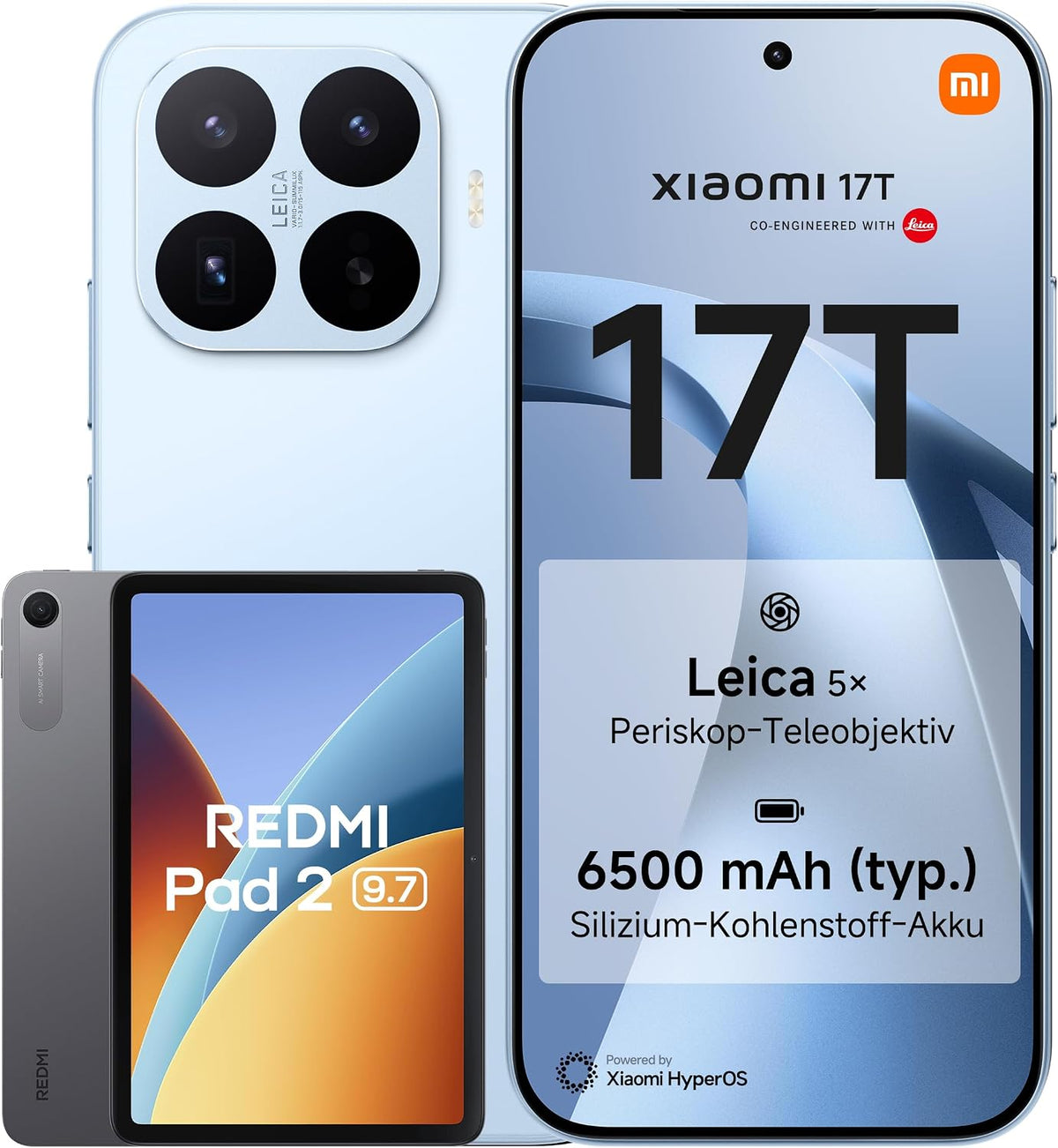 XIAOMI 17T 12+256G Violet Bundle Redmi Pad 2 9.7 4+64GB Gray